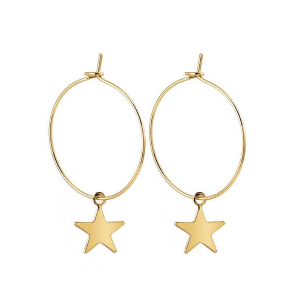 Hoop Star Charm Earrings!
